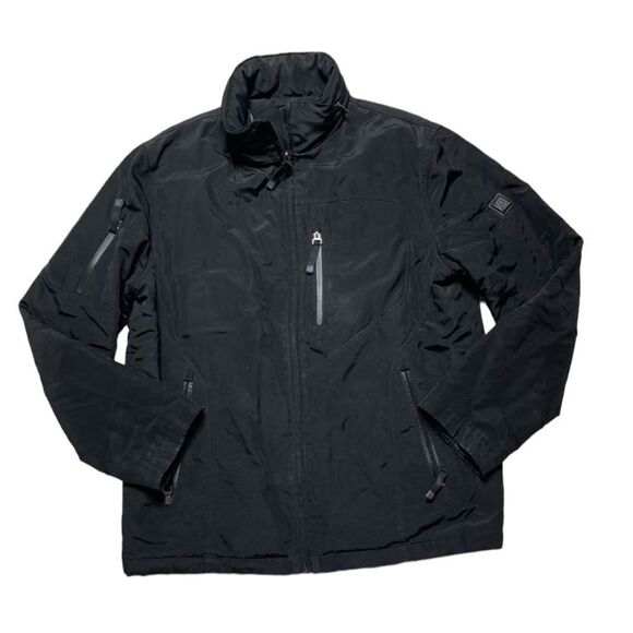 Tumi Tech Mid Length Soft-shell Black Jacket Coat - Picture 1 of 5